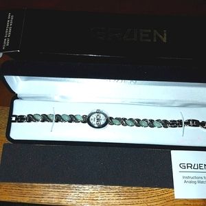 Firm price GRUEN Jade & Marcasite Watch